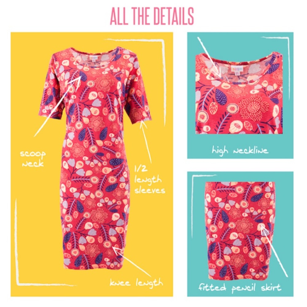 Lularoe Julia indigo & cream geometric dress L - Picture 7 of 8